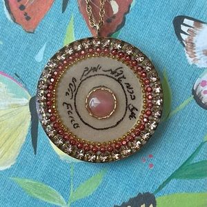 Mali Michelle Fine Jewelry "Prayer of Healing" gold plated necklace.